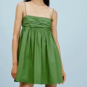 Reformation Catarina Palm Green Mini Dress